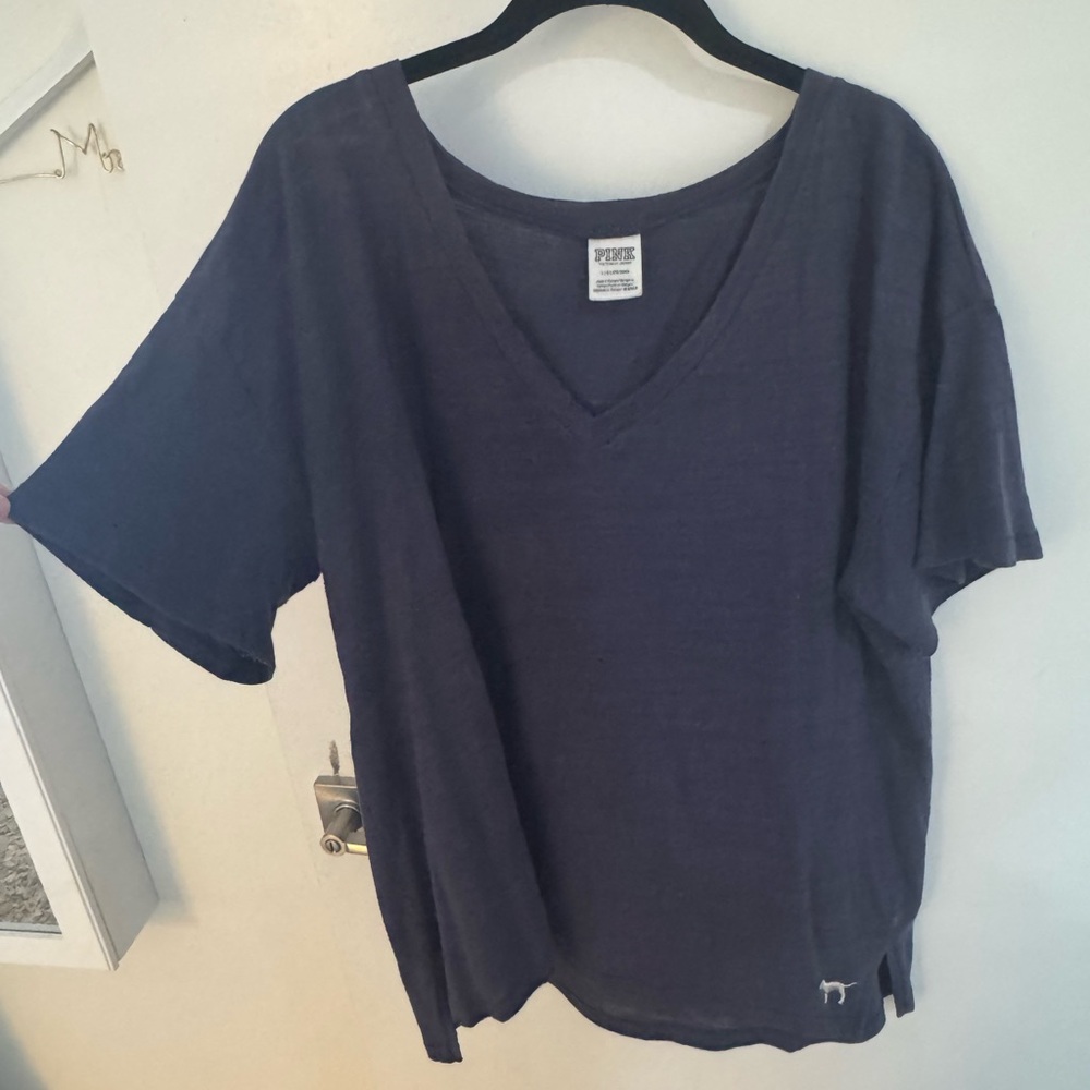 Dark Blue V-Neck T-Shirt